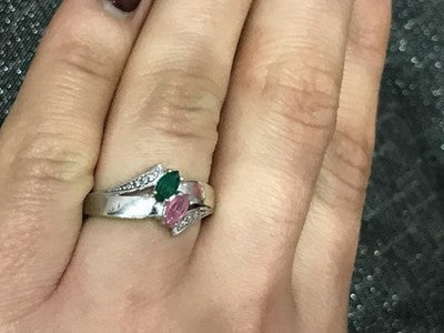 925 Sterling Silver CZ Ring Size 6.5
