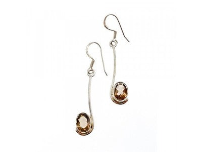 925 Sterling Silver Hessonite Earrings