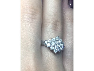 925 Sterling Silver CZ Ring Size 6.5
