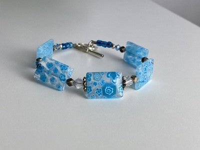 925 Sterling Silver Jewelry Glass Bracelet