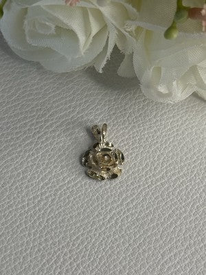 925 Sterling Silver Flower Pendant Length 0.60 Inch