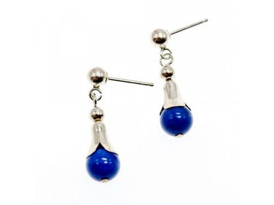 925 Sterling Silver Sodalite Earrings