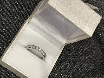 925 Sterling Silver CZ Ring Size 6.5