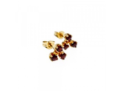 14K Yellow Gold Spessartine Earrings