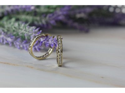 925 Sterling Silver Gold Plated CZ Earrings