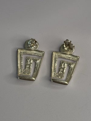 925 Sterling Silver Sodalite Earrings Length 1.05 Inch