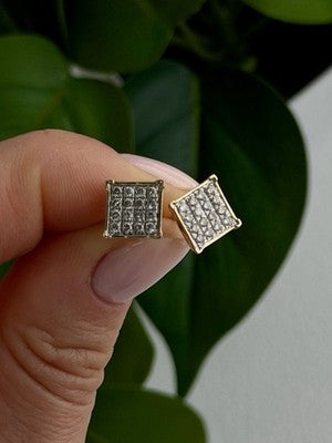 10K Yellow Gold 0.50 ctw Diamonds Stud Earrings
