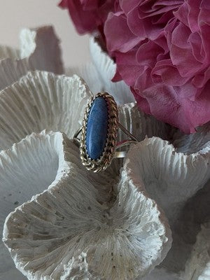 Vintage 925 Sterling Silver Turquoise Ring Size 6
