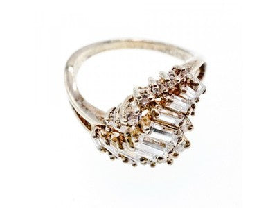 925 Sterling Silver CZ Ring Size 11.5