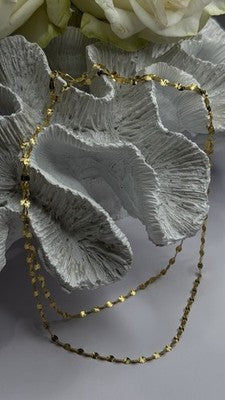 Italy 925 Sterling Silver Gold Plated Chain Sparkle Station Necklace