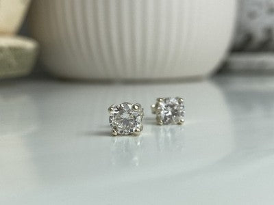 925 Sterling Silver CZ "Shine" Stud Earrings