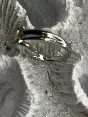 Elegant 925 Sterling Silver Citrine Ring Size 5