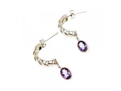 Vintage 925 Sterling Silver Tourmaline Earrings