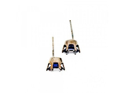 925 Sterling Silver Purple Iolite Stud Earrings