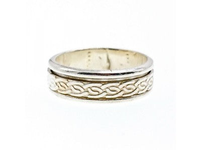 925 Sterling Silver Spinner Men'S Ring Size 12
