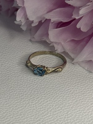 925 Sterling Silver Topaz Ring Size 8.5
