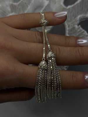 925 Sterling Silver Beautiful Necklace Chain with Charm Adjustable