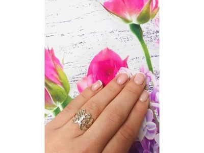 925 Sterling Silver "Butterfly" Ring Size 6.5