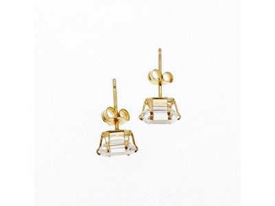 14K Yellow Gold CZ Earrings