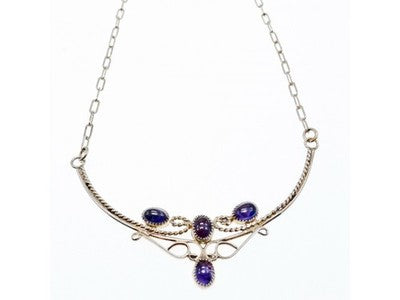 925 Sterling Silver Iolite Necklace