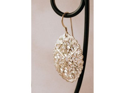 925 Sterling Silver Openwork Earrings