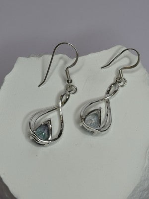 925 Sterling Silver Alexandrite Earrings Length 1.8 Inch