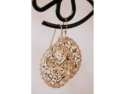 925 Sterling Silver Openwork Earrings