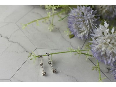 10K White Gold Diamonds Stud Earrings