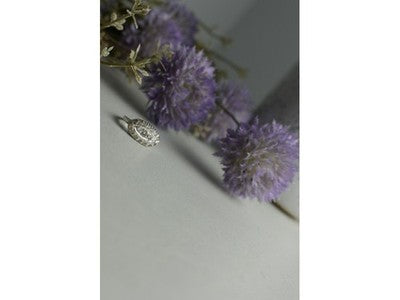 925 Sterling Silver White Beryl/Goshenite Ring Size 5.5
