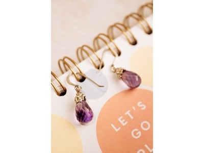 925 Sterling Silver Amethyst Earrings