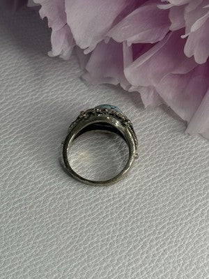 Vintage 925 Sterling Silver Turquoise Ring Size 5