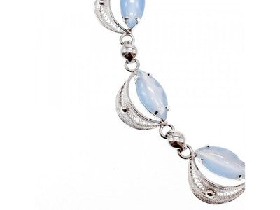925 Sterling Silver Moonstone Necklace