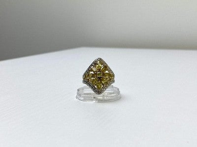 925 Sterling Silver Gold Plated Citrine Ring Size 5.5