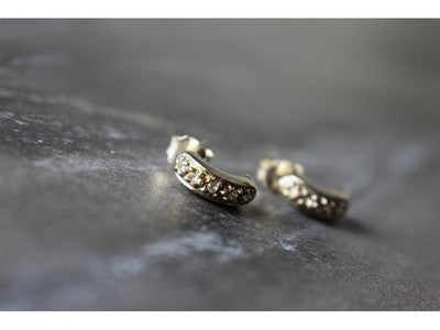 925 Sterling Silver White CZ Stud Earrings