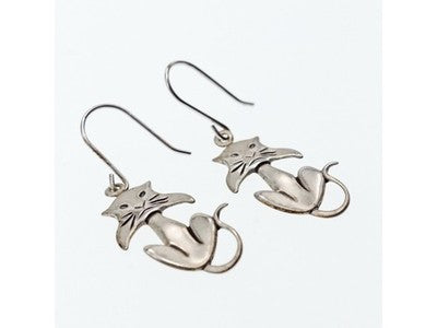 925 Sterling Silver "Cat" Earrings
