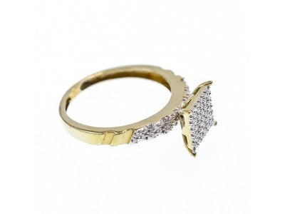 10K Yellow Gold Diamonds Ring Size 7