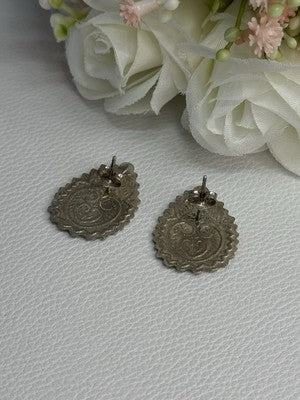 Vintage 925 Sterling Silver Earrings Length 0.95 Inch