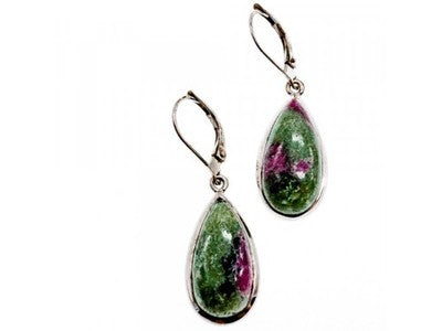 925 Sterling Silver Multicolor Jasper Earrings