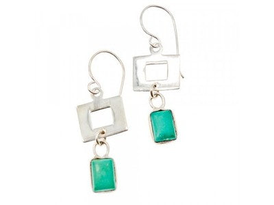 925 Sterling Silver Malachite Earrings