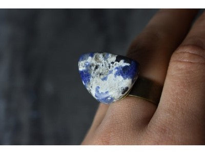 Designer's Ring with Sodalite Size 7.5