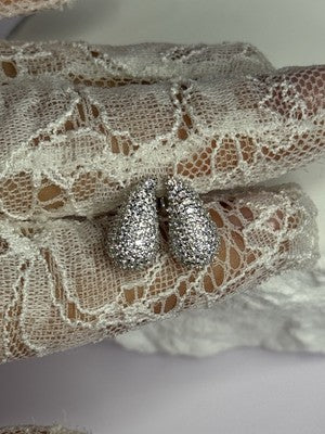 925 Sterling Silver Beautiful CZ Earrings Length 0.55