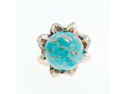 925 Sterling Silver Larimar Ring Size 6.75