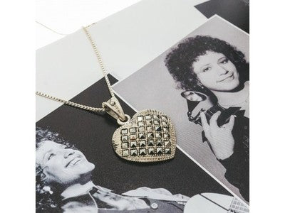 925 Sterling Silver Marcasites "Heart" Chain With Pendant