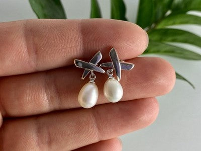 925 Sterling Silver Pearls Earrings