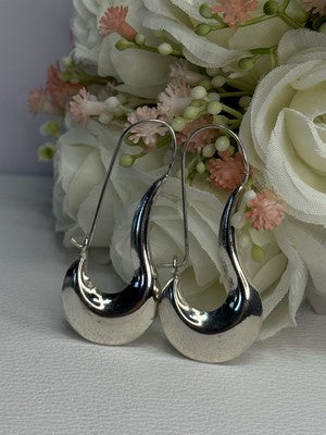 Elegant 925 Sterling Silver Earrings Length 1.90 Inch