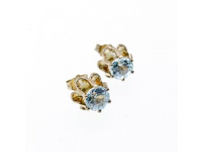 925 Sterling Silver Blue Spinel Stud Earrings