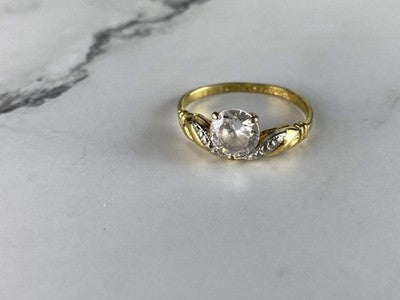Classic Ring in Gilding (14K ) With CZ Size 7