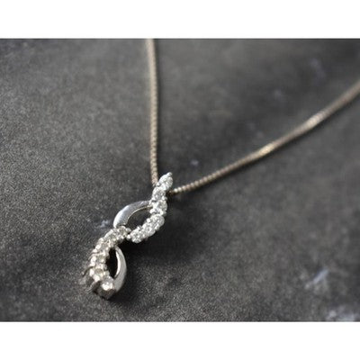 925 Sterling Silver CZ Chain With Pendant Italy