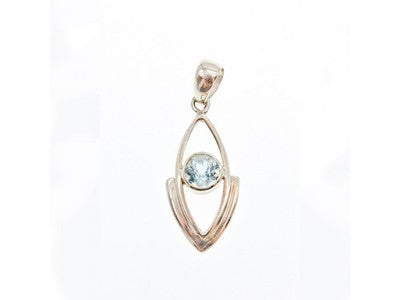 925 Sterling Silver Blue Spinel Pendant
