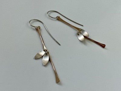 925 Sterling Silver Copper Plated Original Disign Earrings USA
